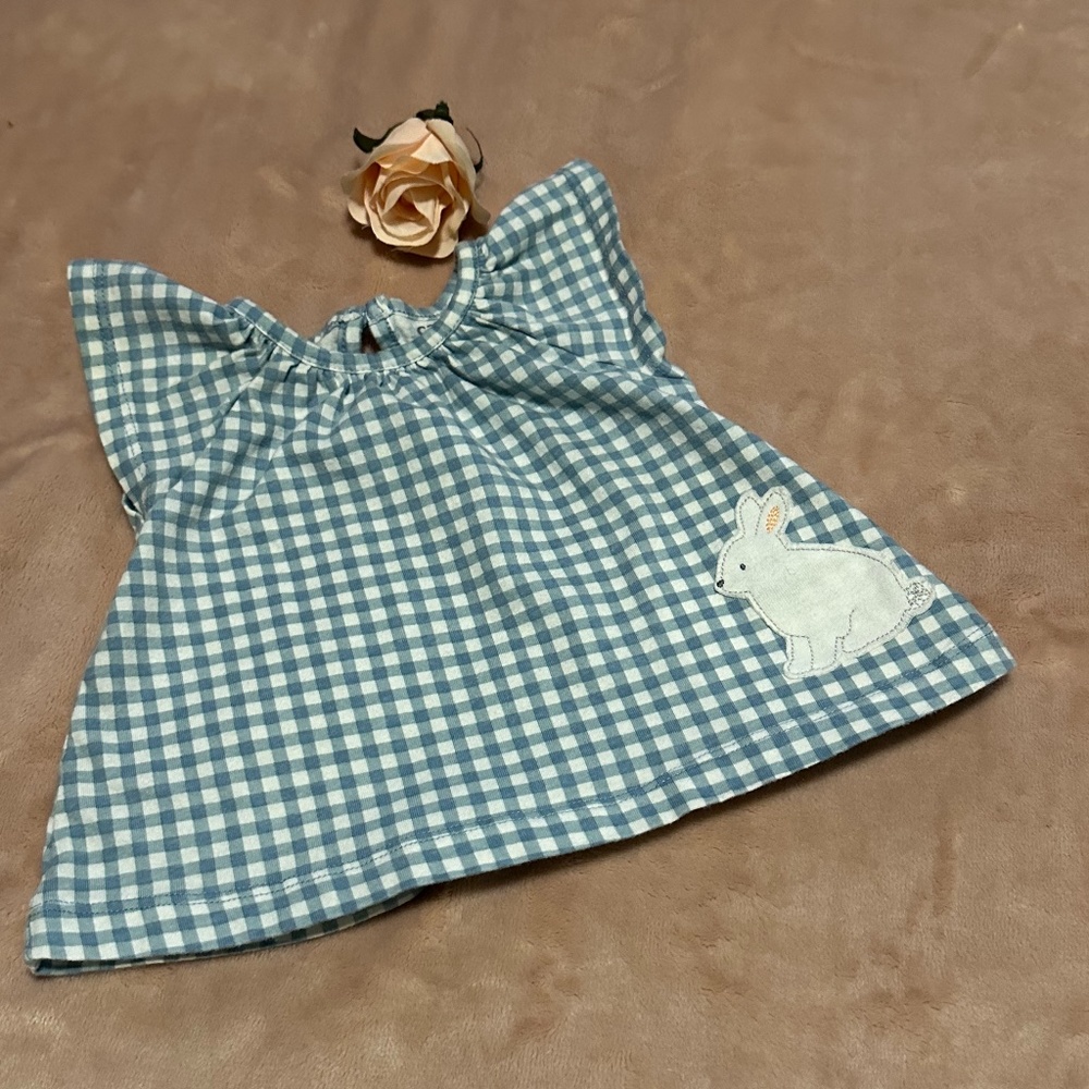 Carter's Chhild of Mine Baby Girl Easter Top with Bunny on it Size 0-3 Mths